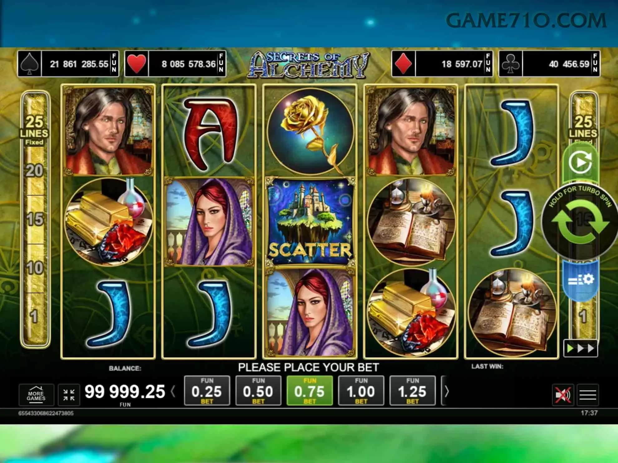 Login seguro na game71